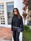 Conjunto Amélie em Tricô com Suéter Mullet Gola Alta e Calça